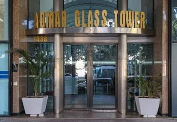 Entrada do edifício Delmar Glass Tower, Av. Brasil, 1438, Belo Horizonte